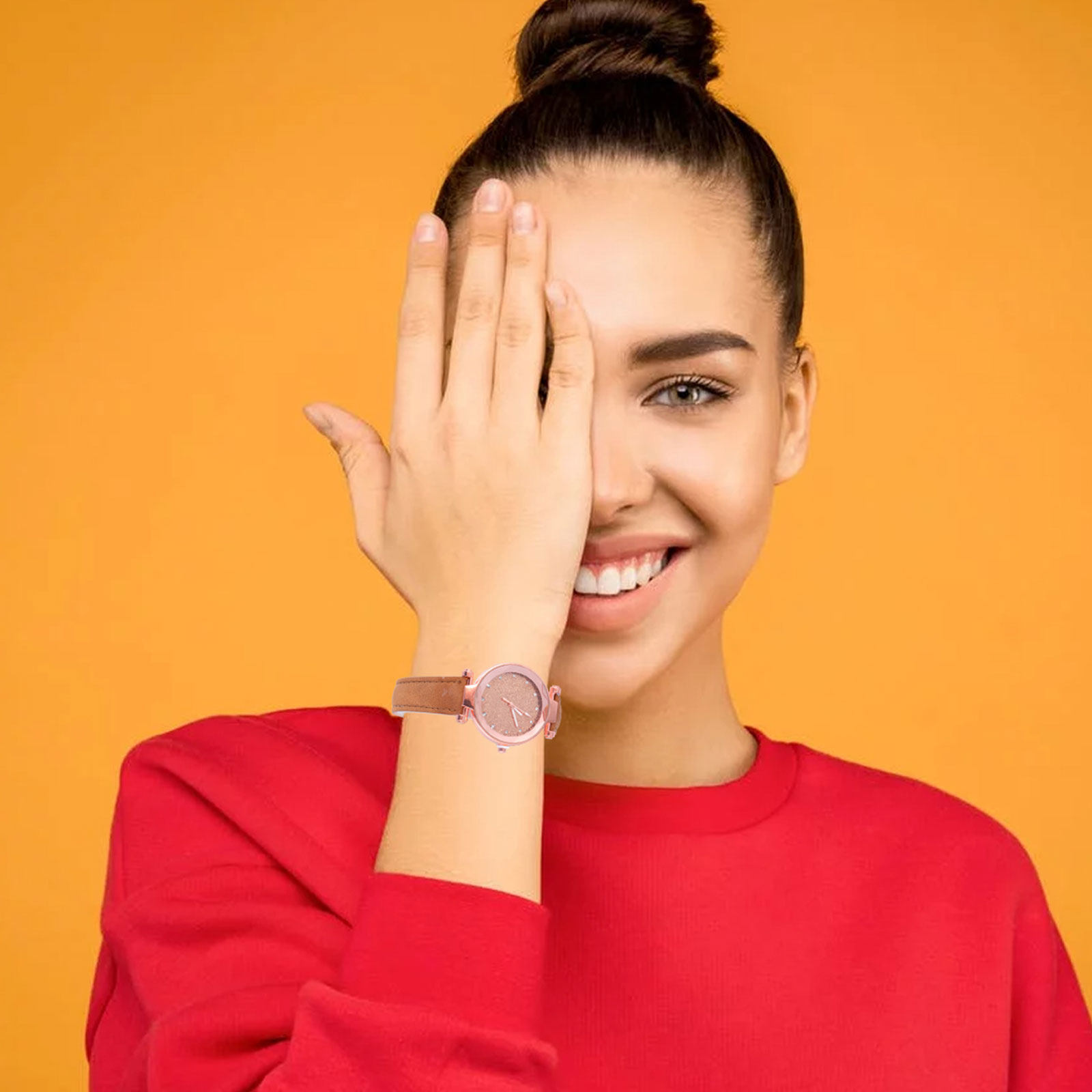 Luxury Watch Gift For Her - ساعة يد نسائية من الكوارتز بتصميم